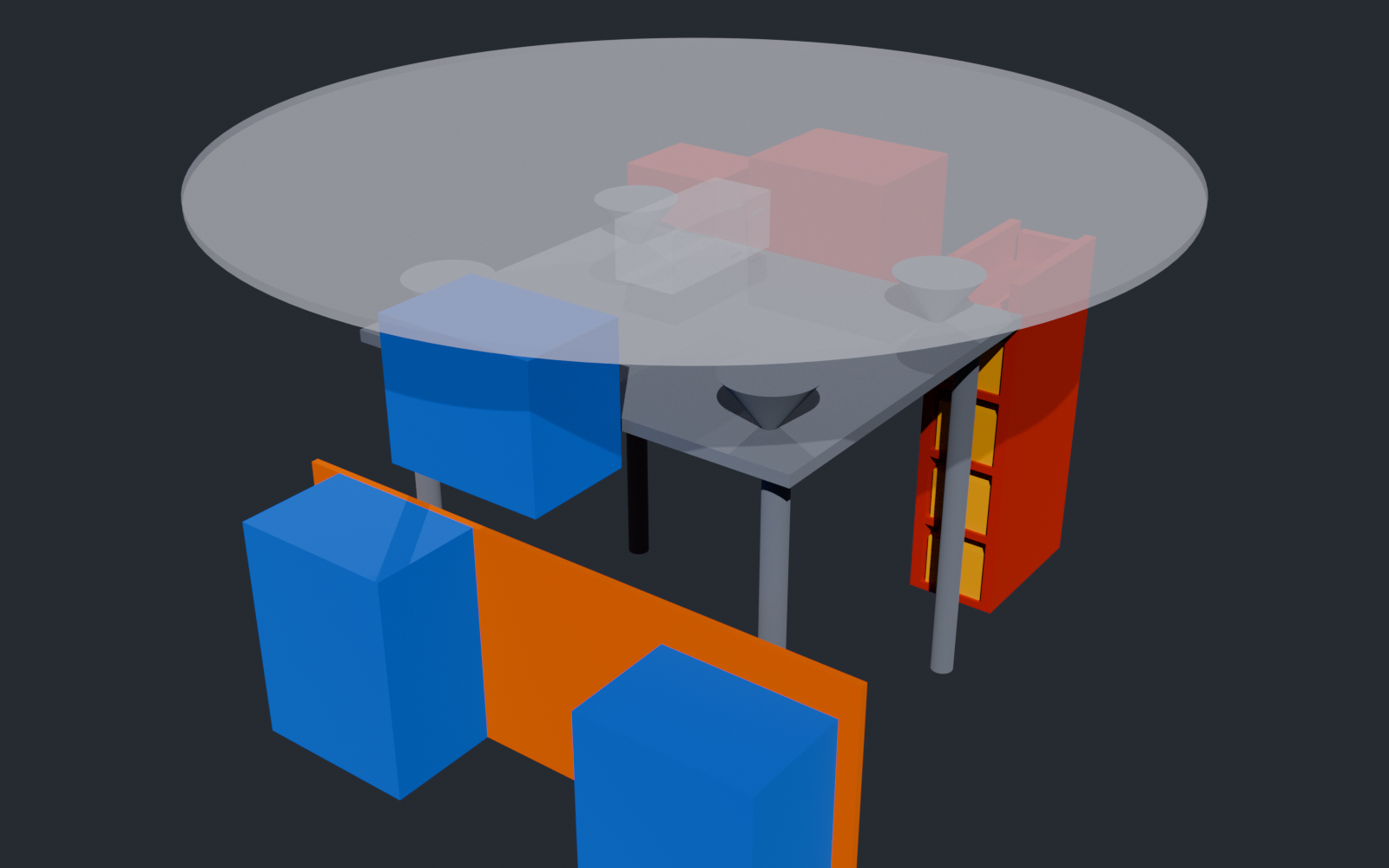 dock cell isometric render