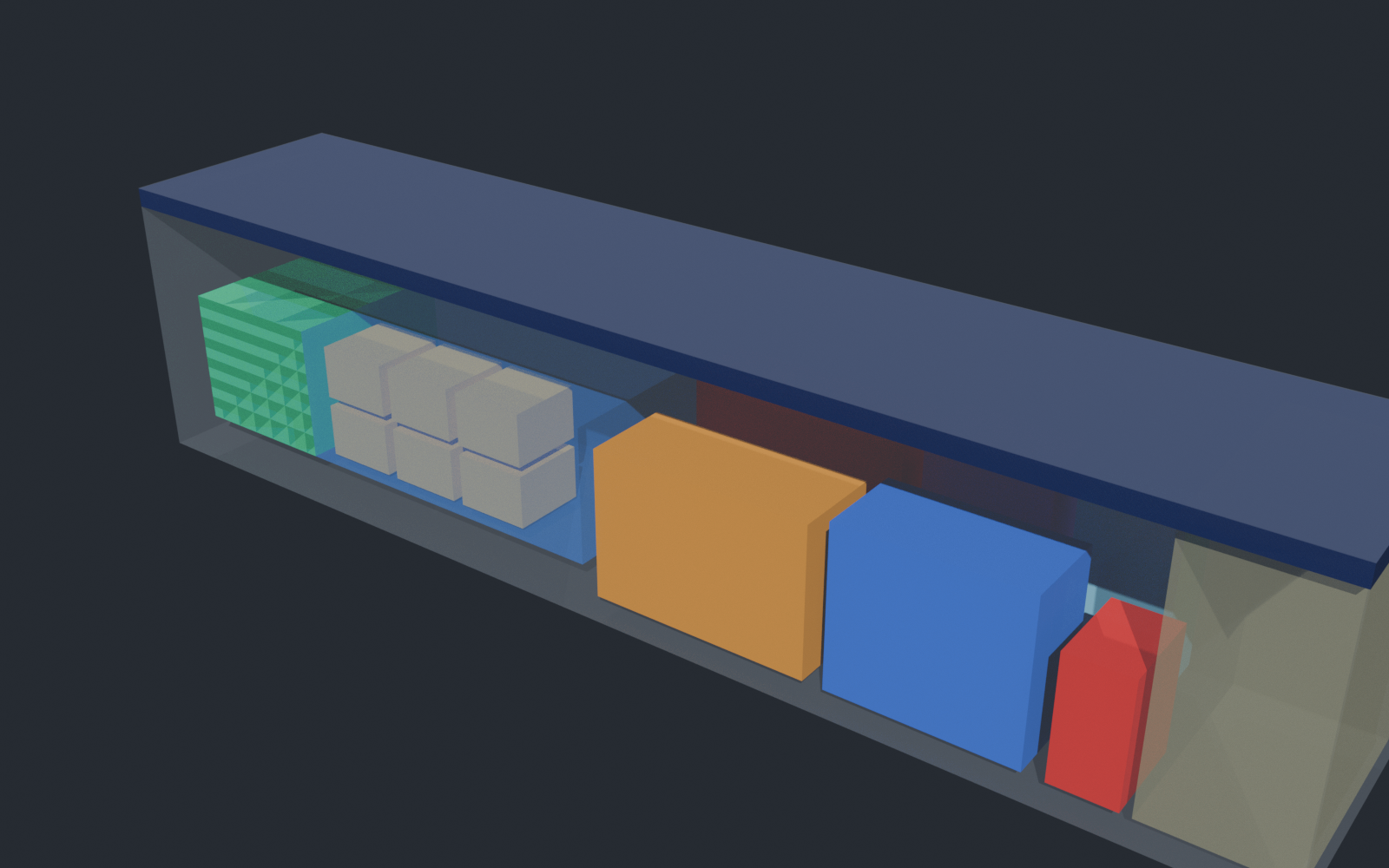 stowed isometric